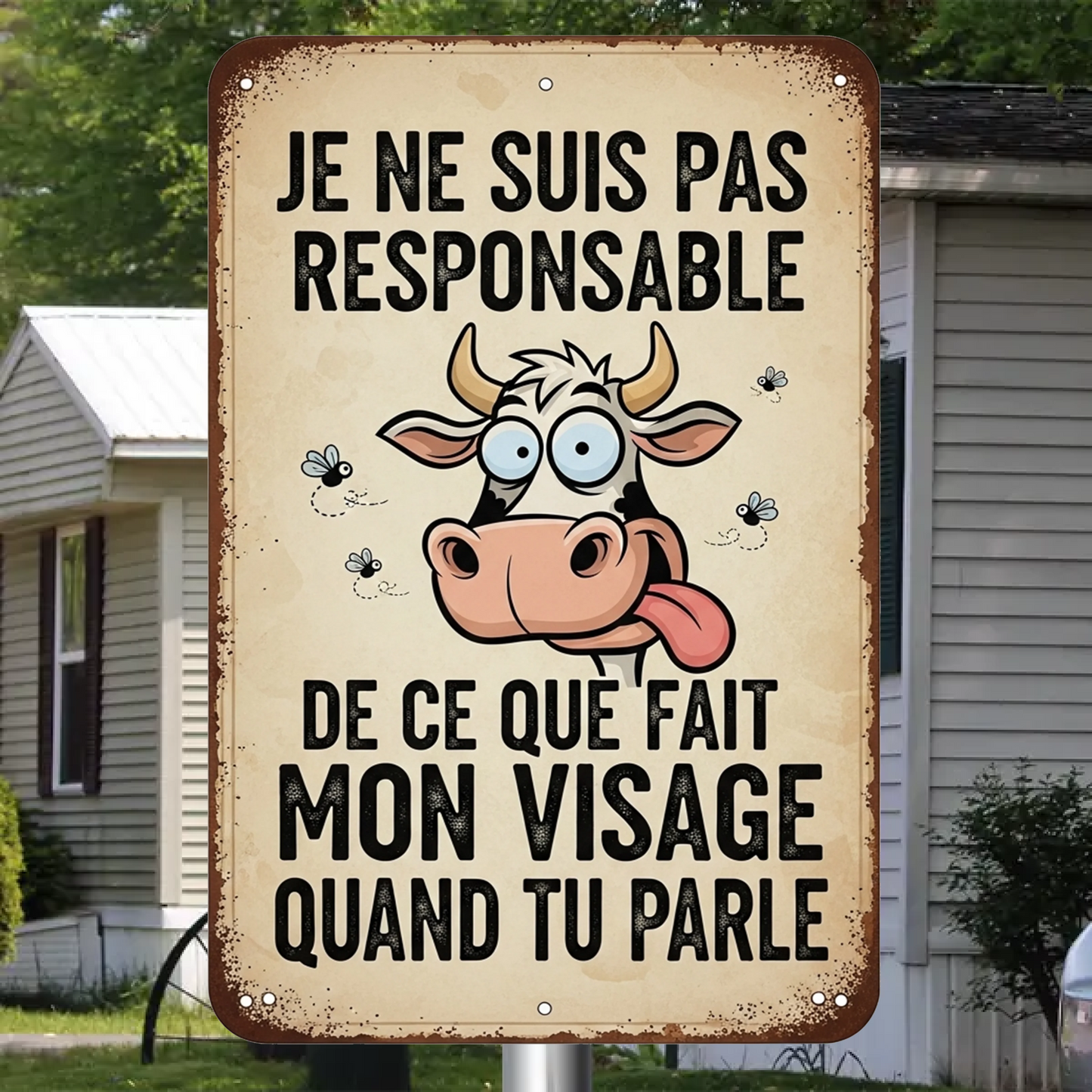 Je Ne Suis Pas Responsable 2173 Personnalisé Enseigne En Métal