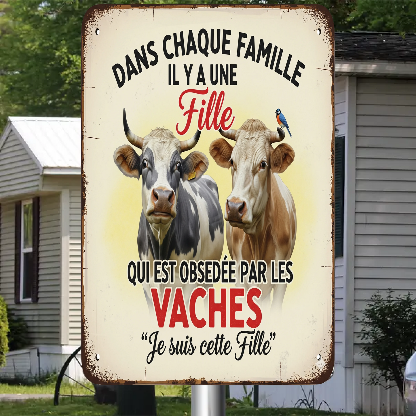 Dans Chaque Famille Il Y A Une Fille 2174 Personnalisé Enseigne En Métal