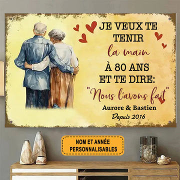 Je Veux Te Tenir La Main 2206 Personnalisé Enseigne En Métal