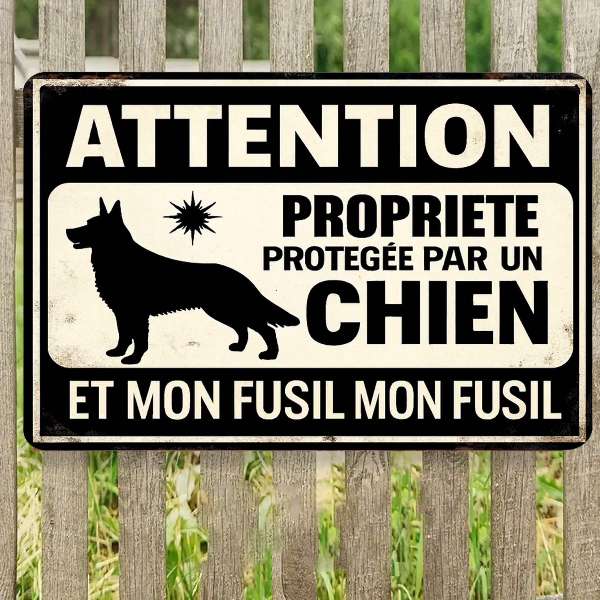 Attention Propriété Protégée 2210 Personnalisé Enseigne En Métal