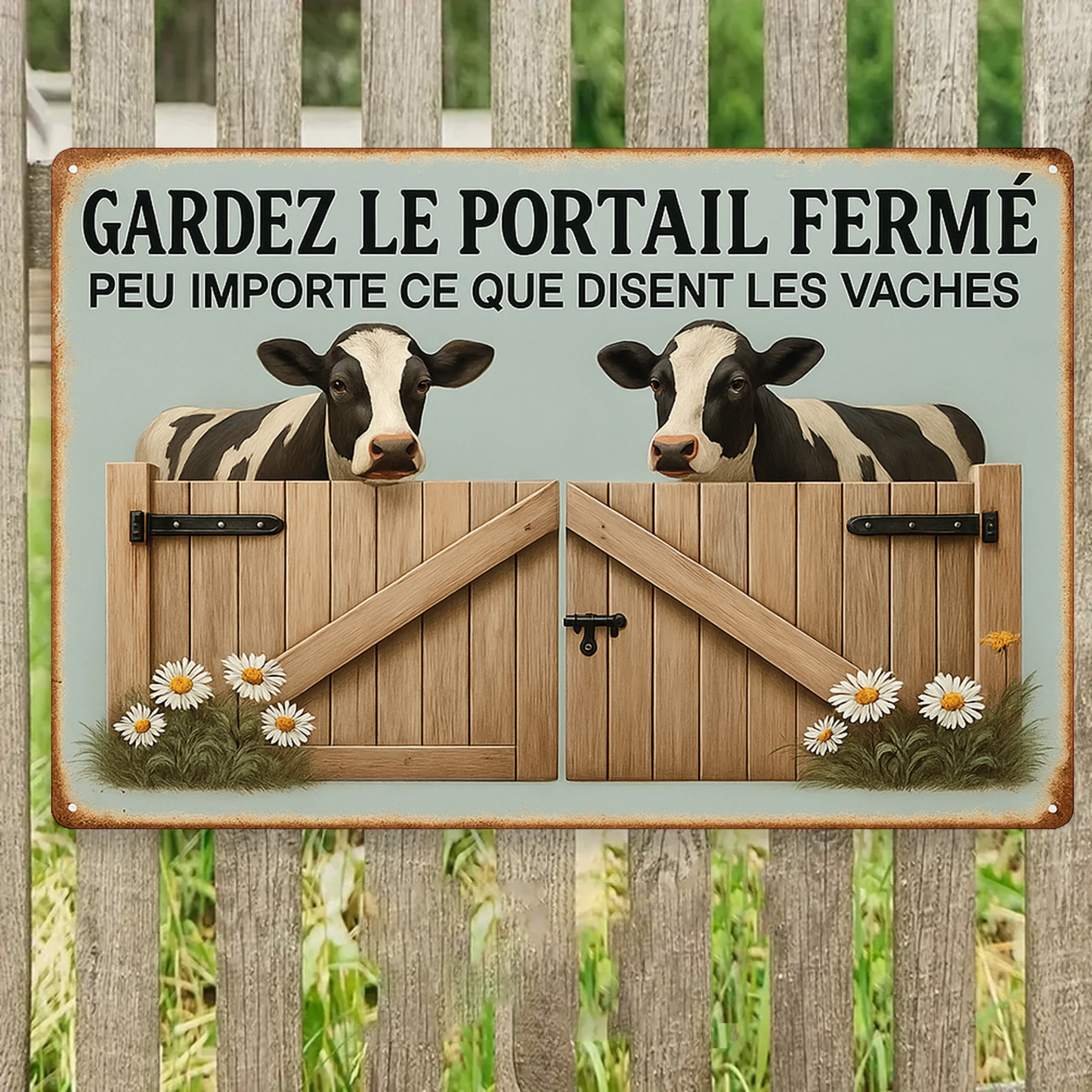 Gardez Le Portail Fermé 2212 Personnalisé Enseigne En Métal