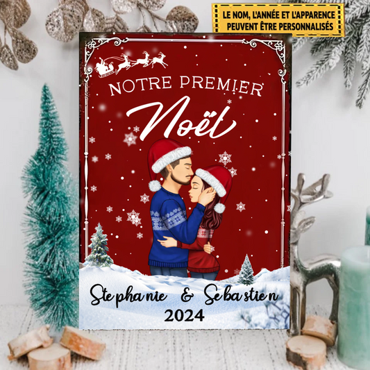 Notre Premier Noël Enseigne En Métal Personnalisée