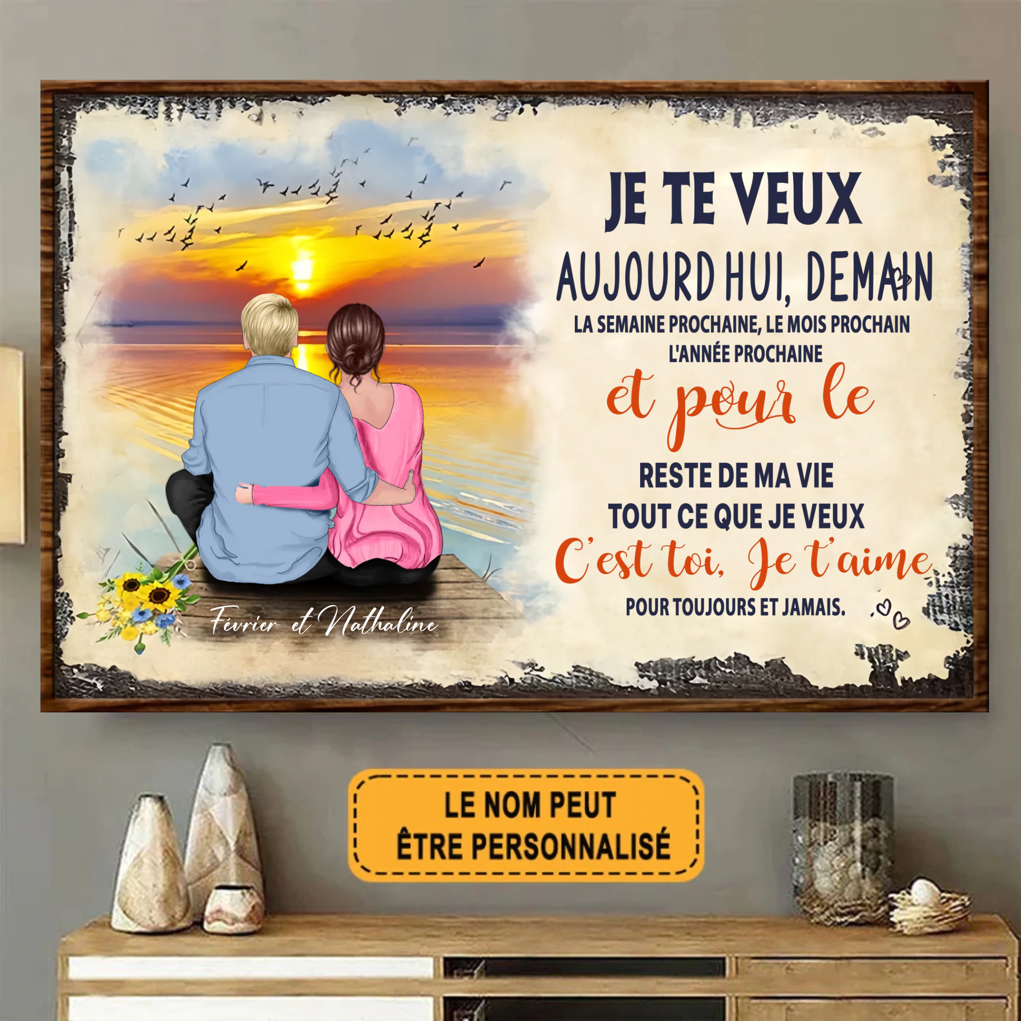C’est Toi, Je T’aime 1920 Personnalisé Enseigne En Métal