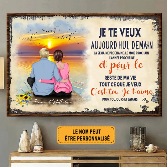 C’est Toi, Je T’aime 1920 Personnalisé Enseigne En Métal