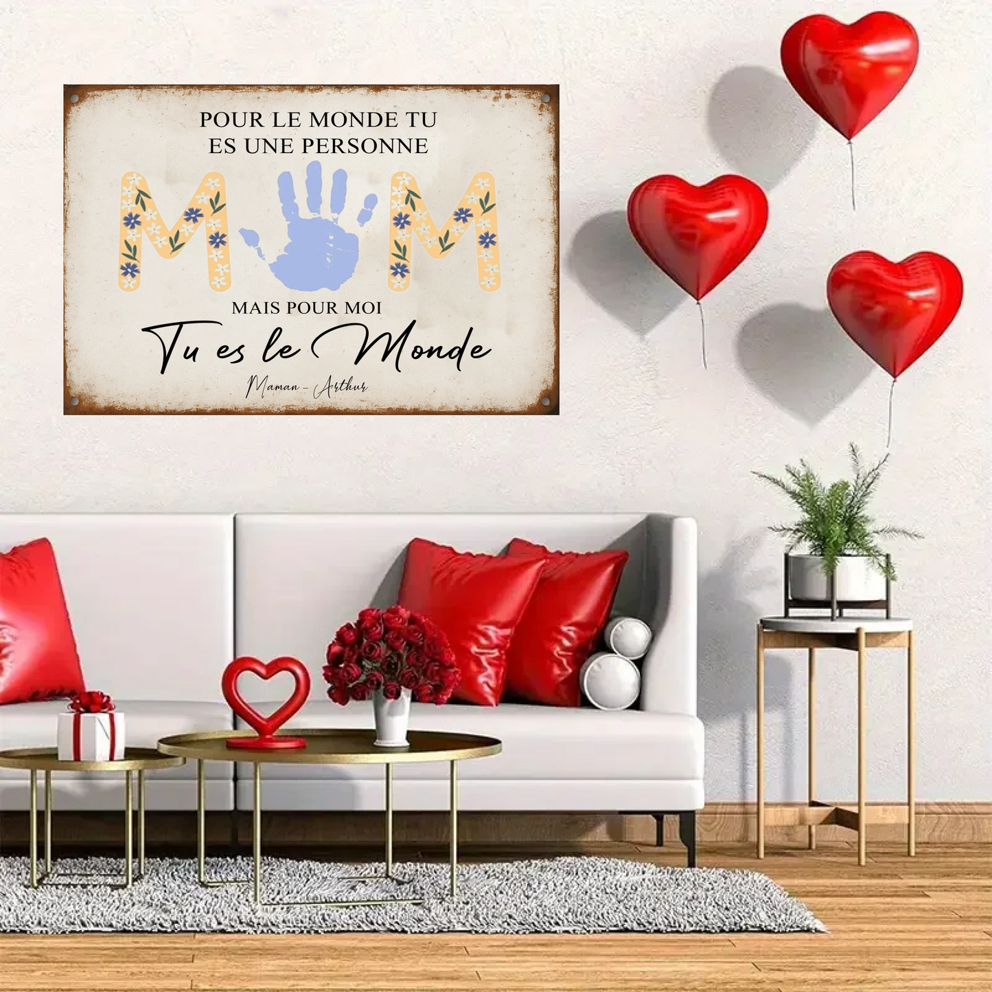 Tu Es Le Monde 1980 Personnalisé Enseigne En Métal