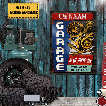 Open Wanneer Ik Er Zin In Heb - klassiek metalen bord