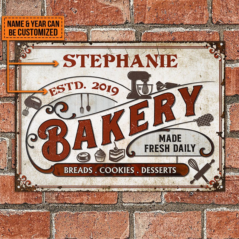 Personalized Baking Vintage Breads Cookies Customized Classic Metal Signs