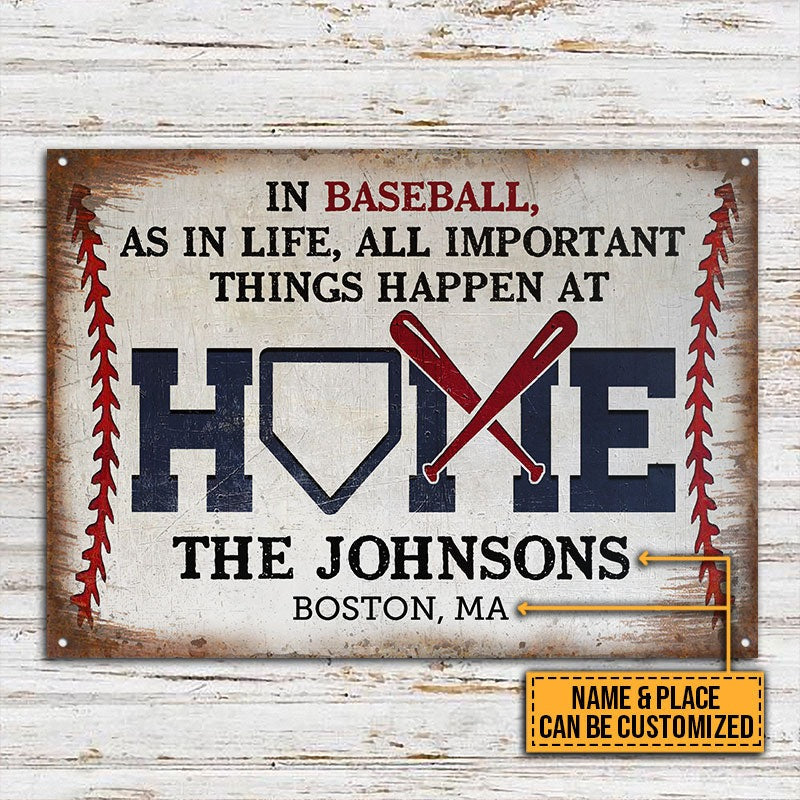 Personalized Baseball As In Life Customized Classic Metal Signs