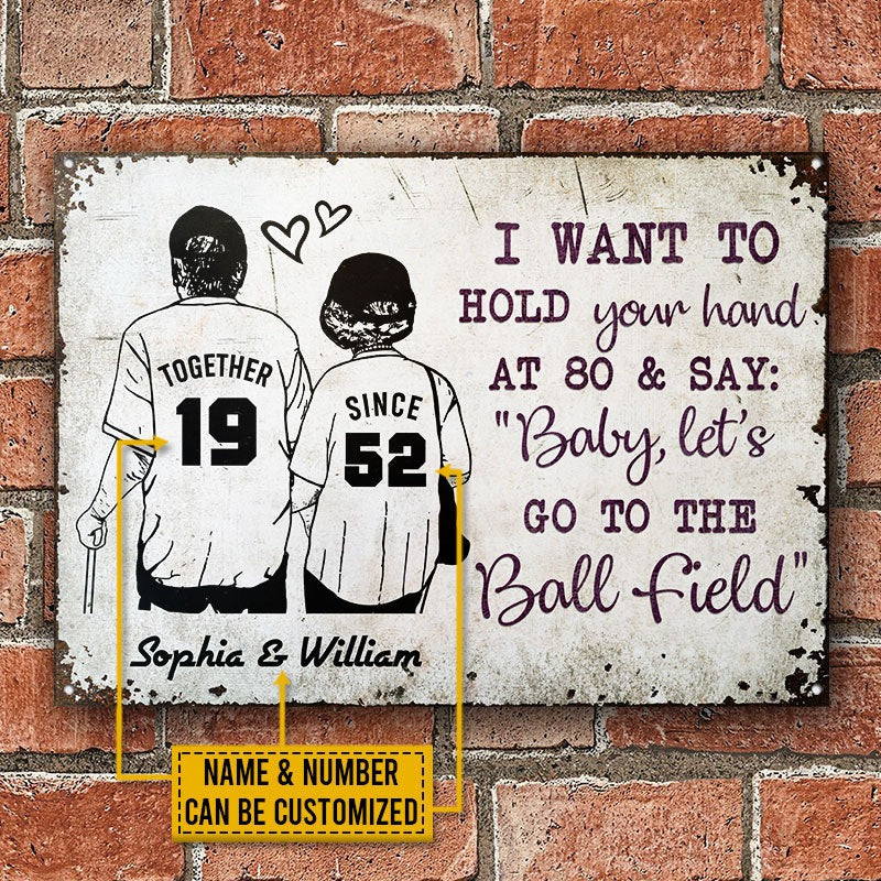 Personalized Baseball Together Since Customized Classic Metal Signs