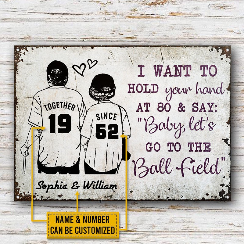 Personalized Baseball Together Since Customized Classic Metal Signs