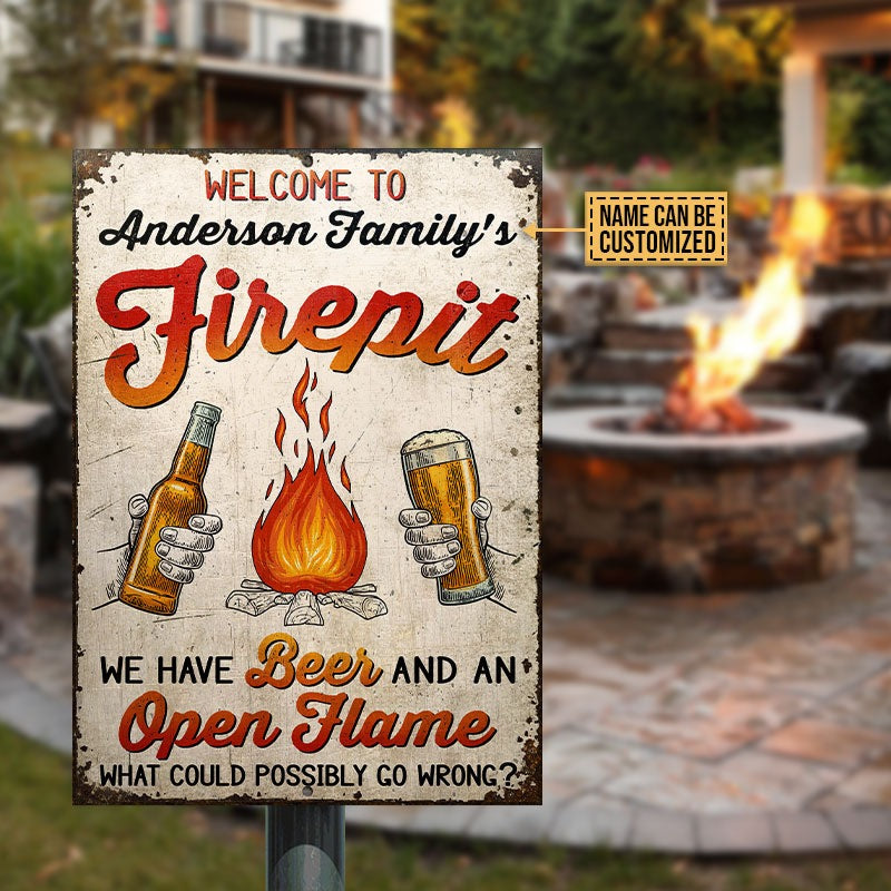 Personalized Camping We Have Beer Customized Classic Metal Signs