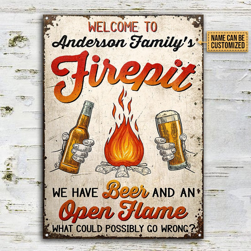 Personalized Camping We Have Beer Customized Classic Metal Signs