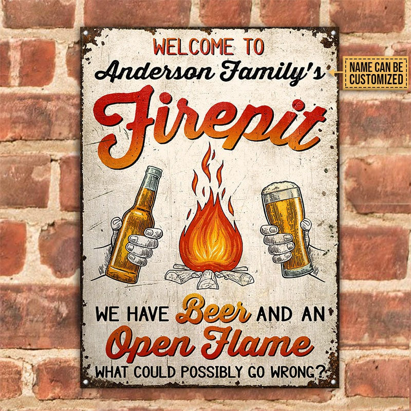 Personalized Camping We Have Beer Customized Classic Metal Signs