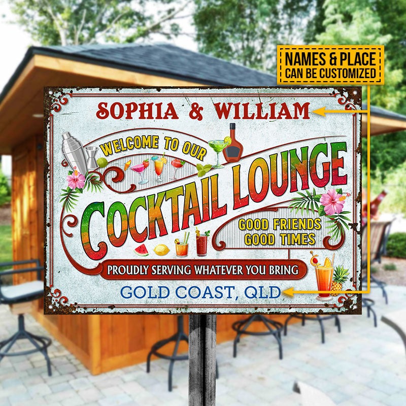 Personalized Cocktail Customized Classic Metal Signs