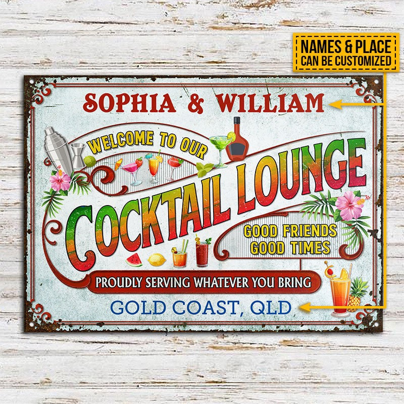 Personalized Cocktail Customized Classic Metal Signs