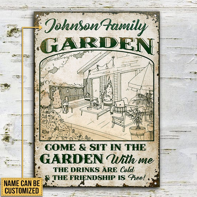 Personalized Gardening The Drinks Customized Classic Metal Signs