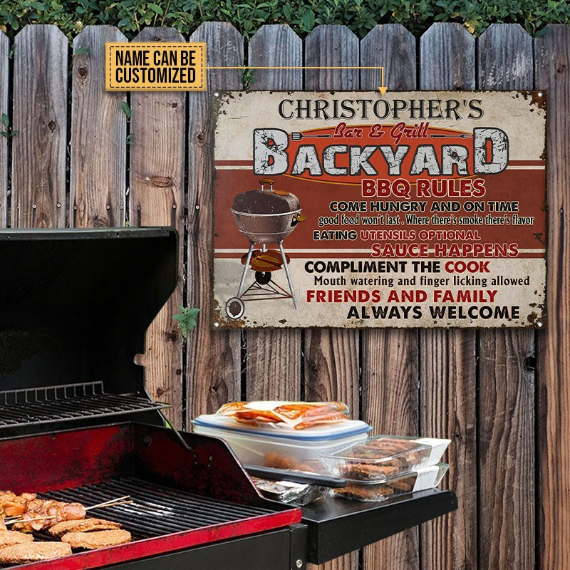 Personalized Grilling Come Hungry Customized Classic Metal Signs