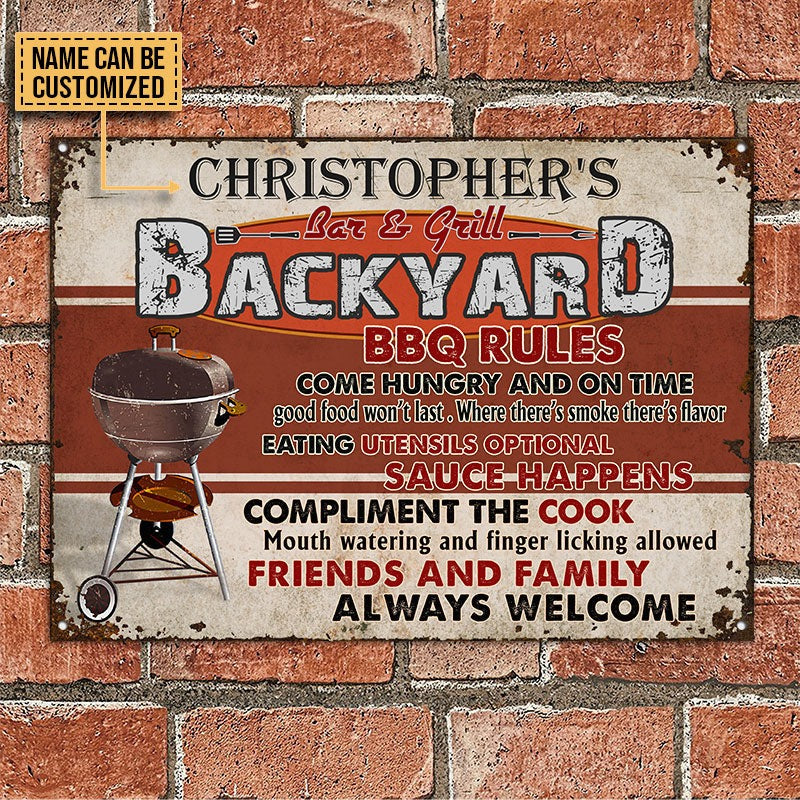 Personalized Grilling Come Hungry Customized Classic Metal Signs