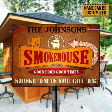 Personalisiertes Grillen Rauchhaus Custom Classic Metallschild