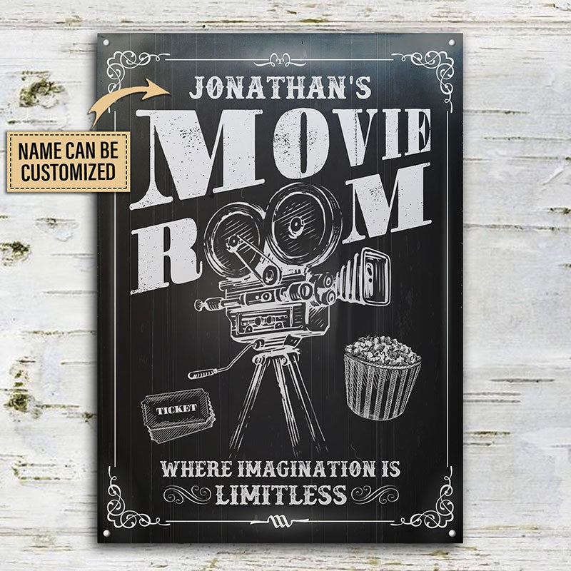 Personalized Home Cinema Movie Room Customized Classic Metal Signs