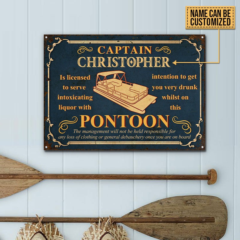 Pontons Store Sign Personalized Pontoon Get You Customized Classic Metal Signs ...