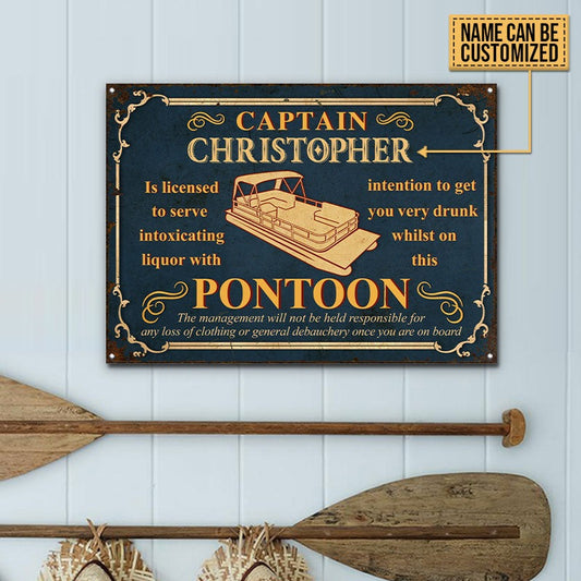 Personalized Pontoon Get You Customized Classic Metal Signs