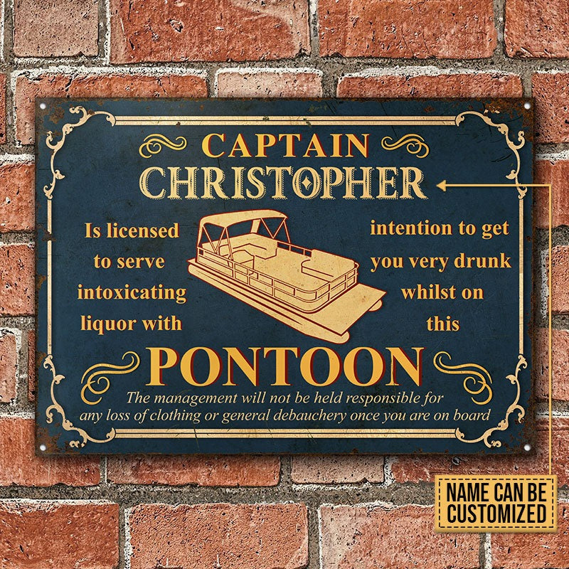 Personalized Pontoon Get You Customized Classic Metal Signs