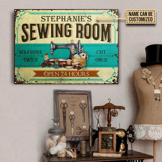 Personalized Sewing Room Customized Classic Metal Signs