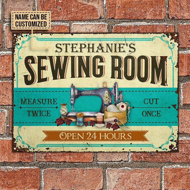 Personalized Sewing Room Customized Classic Metal Signs