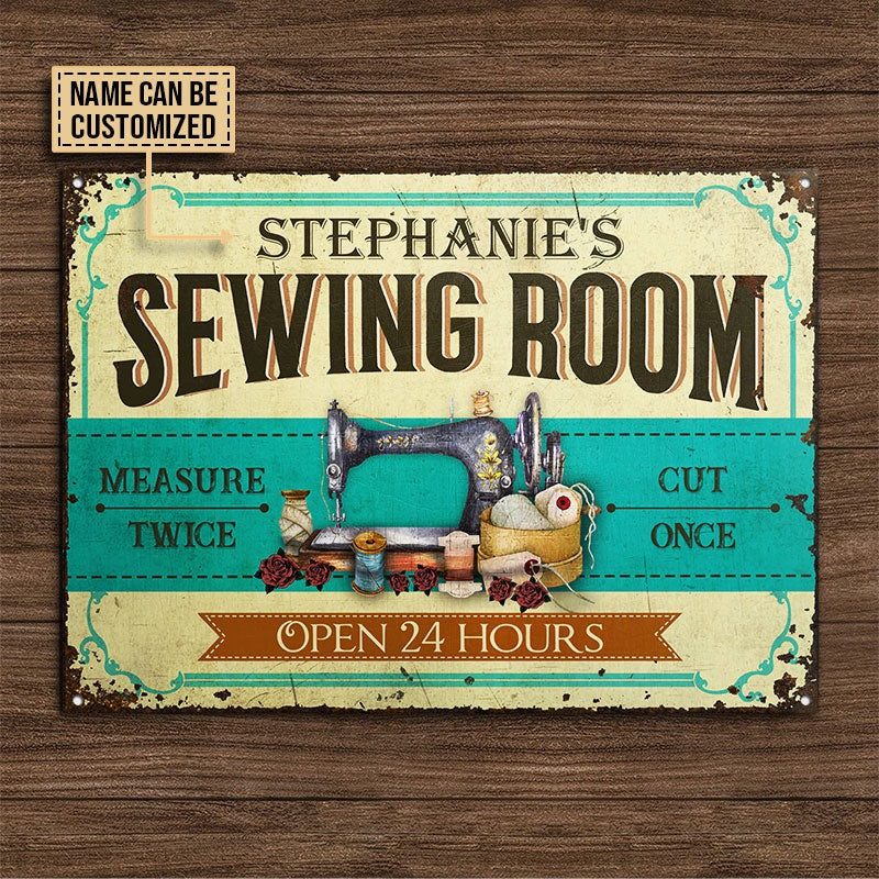 Personalized Sewing Room Customized Classic Metal Signs