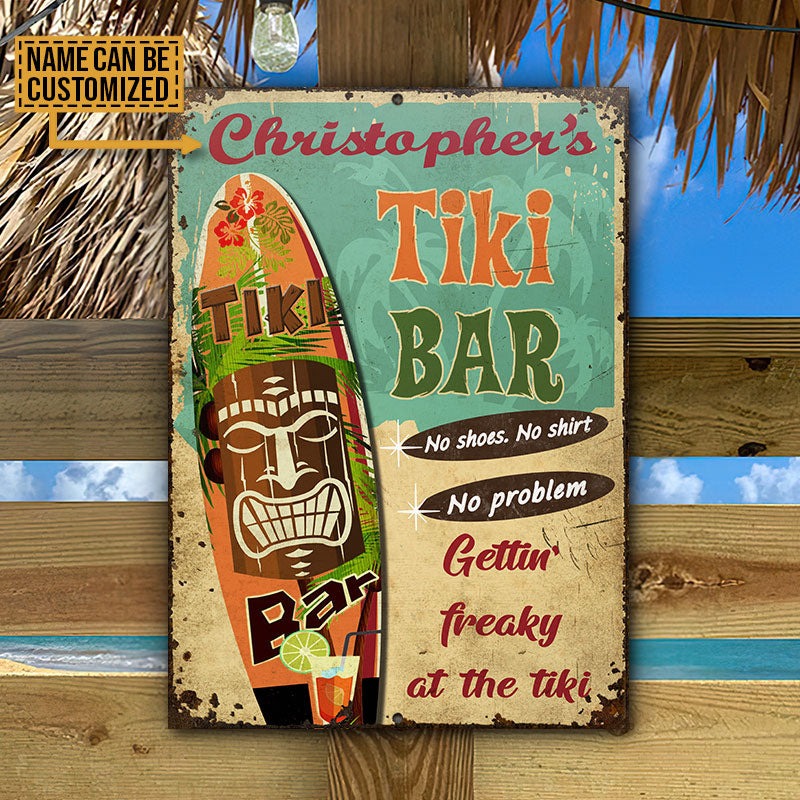 Personalisierte Tiki Bar No Problem Individuelle klassische Metallschilder