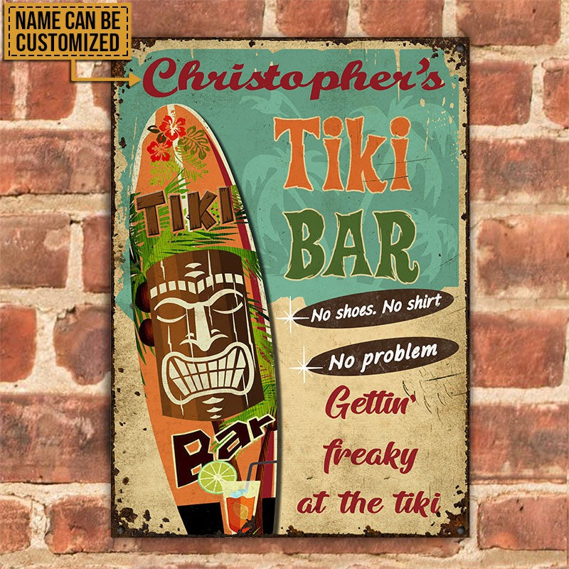 Personalisierte Tiki Bar No Problem Individuelle klassische Metallschilder