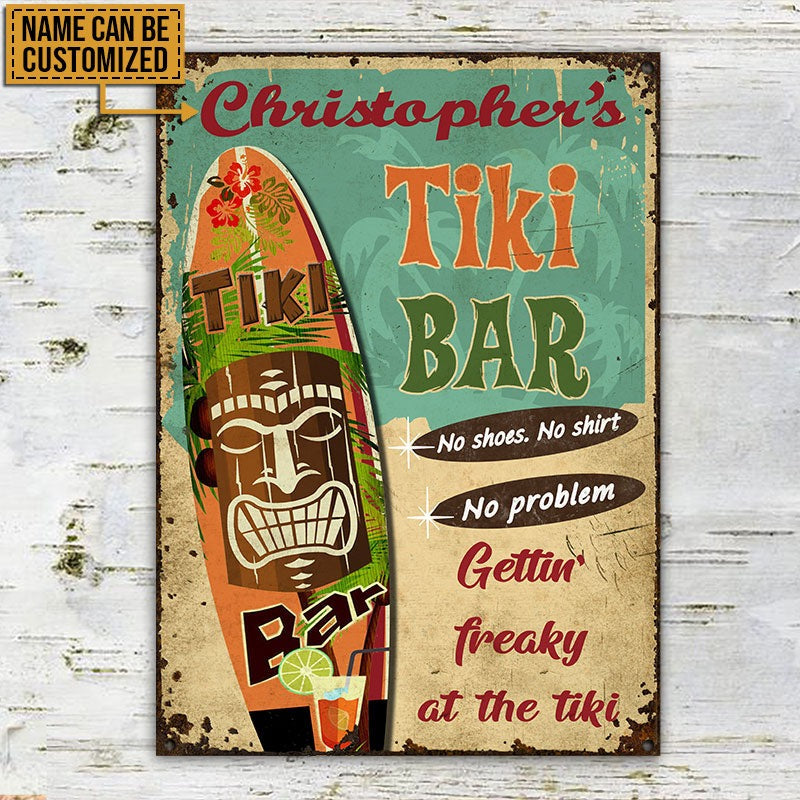 Personalisierte Tiki Bar No Problem Individuelle klassische Metallschilder