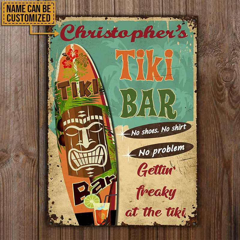 Personalized Tiki Bar No Problem Customized Classic Metal Signs