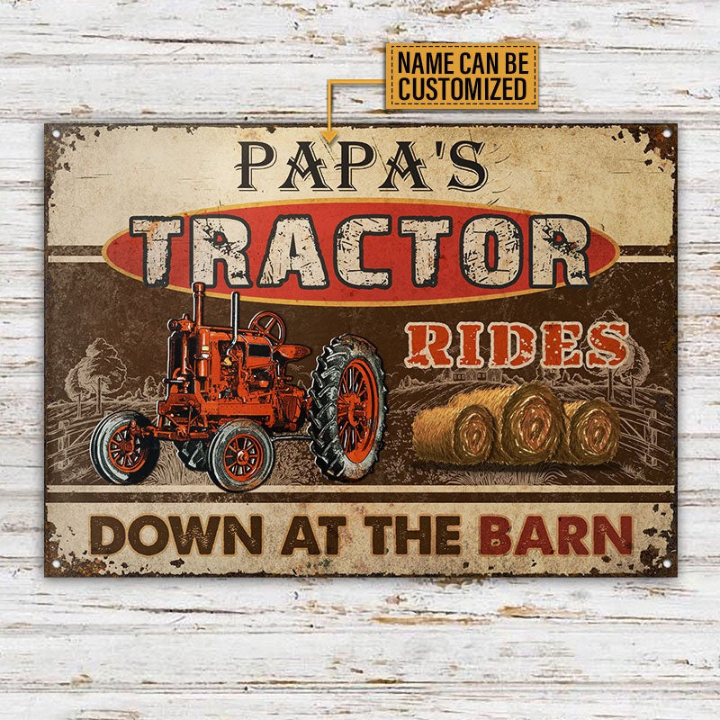 Personalized Tractor Barn Customized Classic Metal Signs