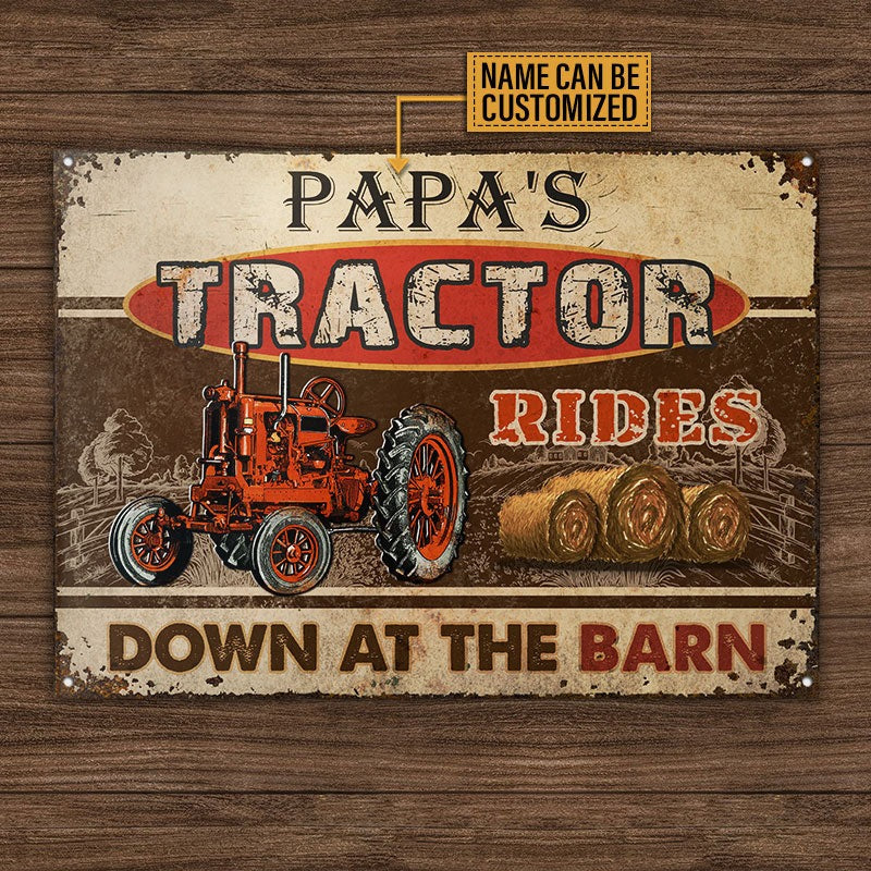 Personalized Tractor Barn Customized Classic Metal Signs