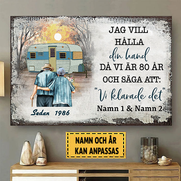 Jag Vill Hålla Din Hand Då Vi Är 80 År 2 - Klassischer Metallschirm