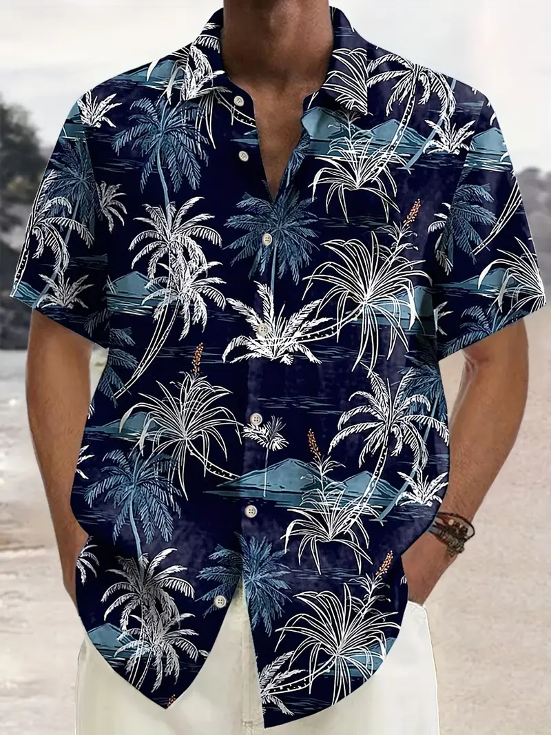 Men's Tropical Floral Hawaiian Beach Shirts