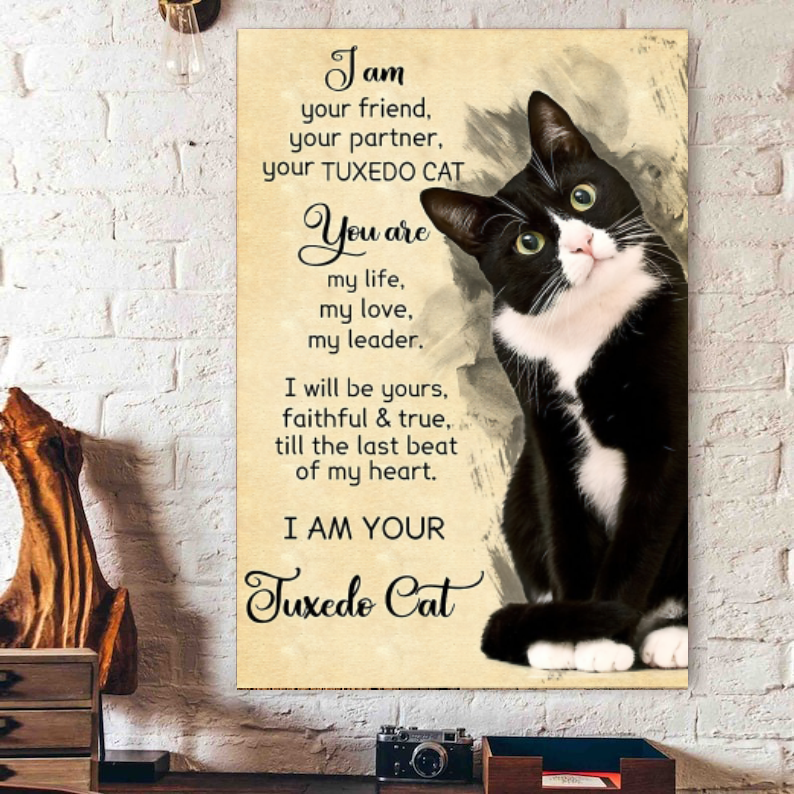 I Am Your Friend, Your Partner, Your Tuxedo Cat Classic Metal Signs