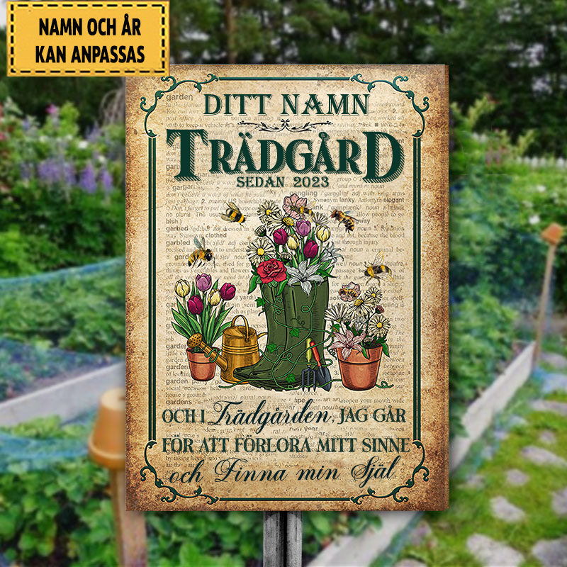 Och I Tradgarden Jag Går För Att Förlora Mitt Sinne Klassischer Metallschirm