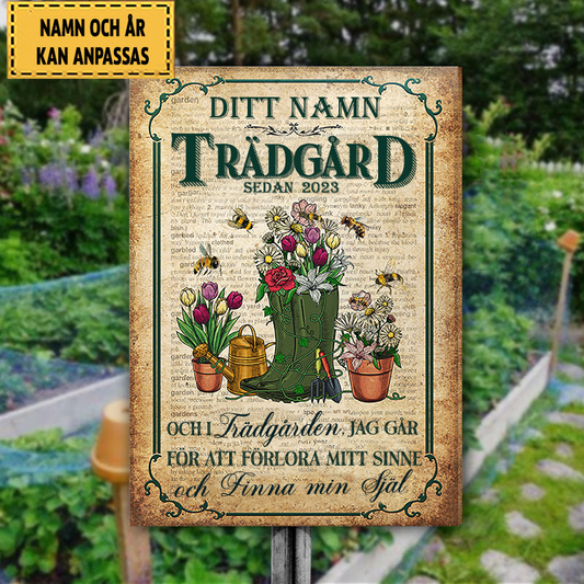 Och I Tradgarden Jag Går För Att Förlora Mitt Sinne Klassischer Metallschirm