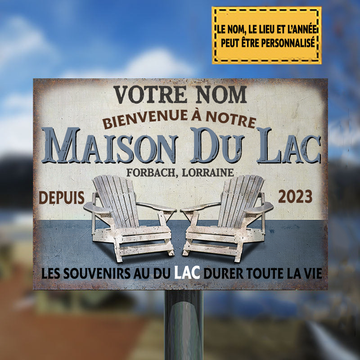 Welcome To Our Lake House Classic Tin Sign