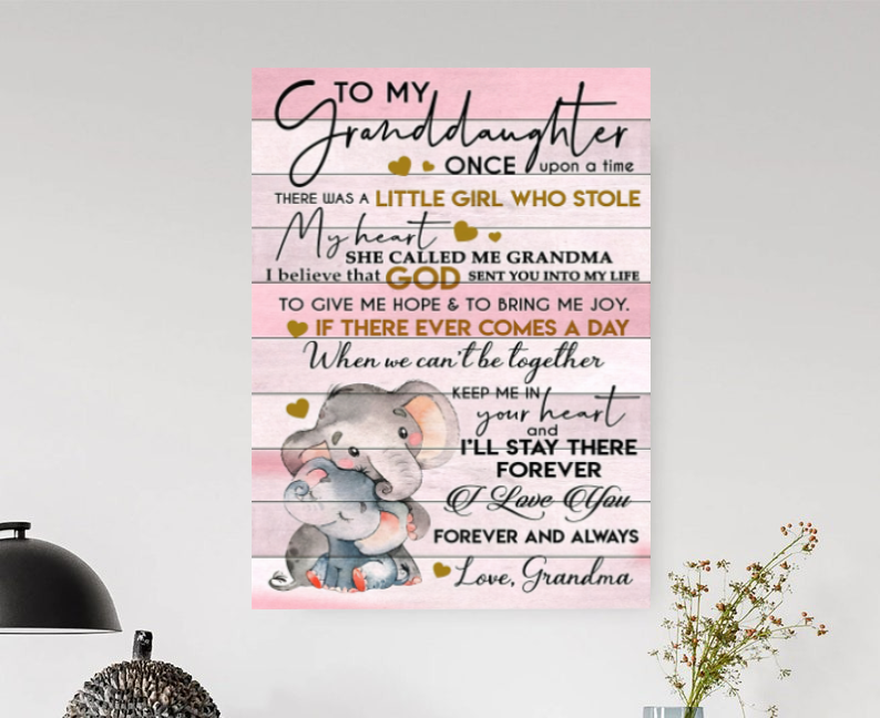 To My Granddaughter There Was A Little Girl Who Stole My Heart Classic Metal Signs