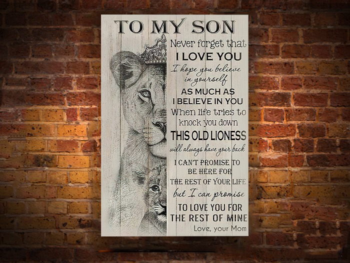 To My Son Never Forget That I Love You Lion Classic Metal Signs