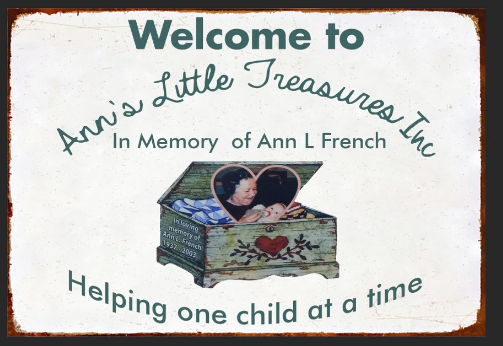 Willkommen bei Ann's Little Treasures Inc. Klassische Metallschilder