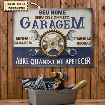 Minha garagem - Minhas regras - Sinal de metal clássico