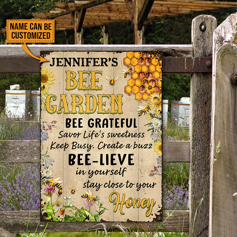Bee Collection Sign Bee Wisdom Garden, Bee Lover, Bee Farm, Garden Decor, Custom Classic M ...