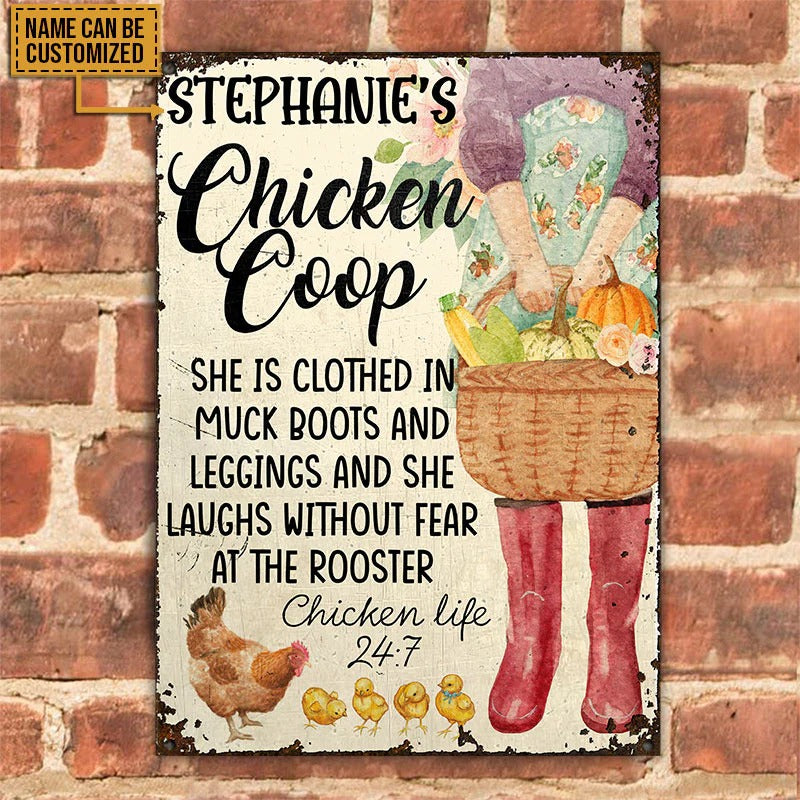 Chicken She Clothed Custom Classic Metal Signs
