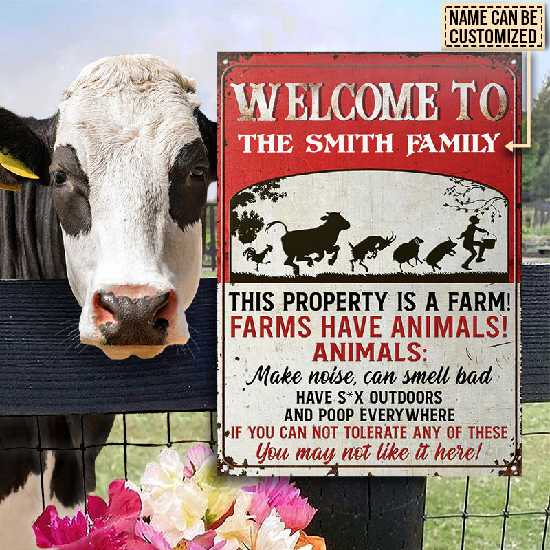 Farm This Property Is A Farm Custom Classic Metal Signs