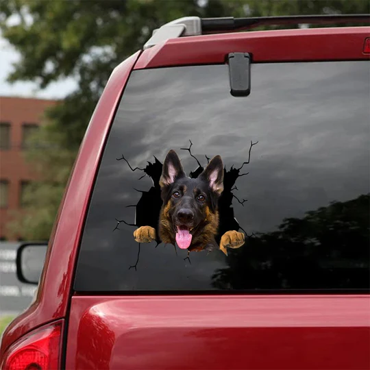 Autocollant drôle de chien de berger allemand Autocollant de voiture drôle mignon Idées cadeaux pour maman